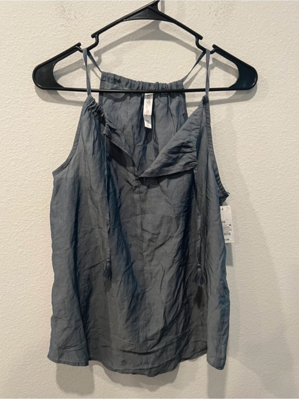 Women's Gray Sleeveless V-Neck pj  Tank Top